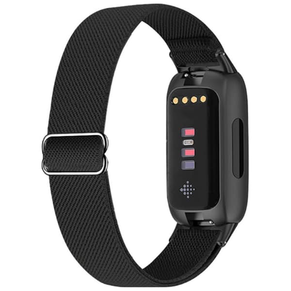 Fitbit Inspire 3 Rem, Elastisk Nylon, Sort, Komfortabel Sporty Erstatningsrem Black