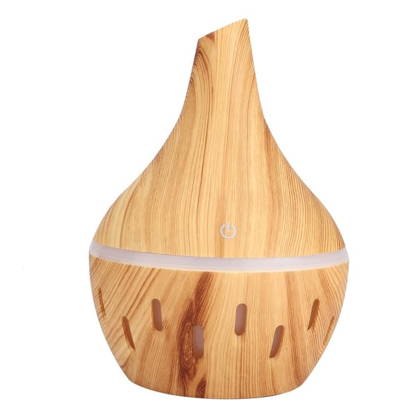 300 ml USB Mini Luftfukter, Aroma Eterisk Oljediffuser, 7 Farger LED-lys for Soverom