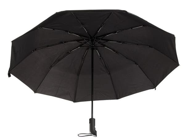 Automatisk folde paraply, stor XL, unisex, vindtæt, sort