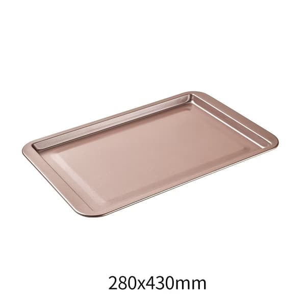 Rektangulær kageform i kulstofstål, non-stick flad bageplade til småkager og cheesecake