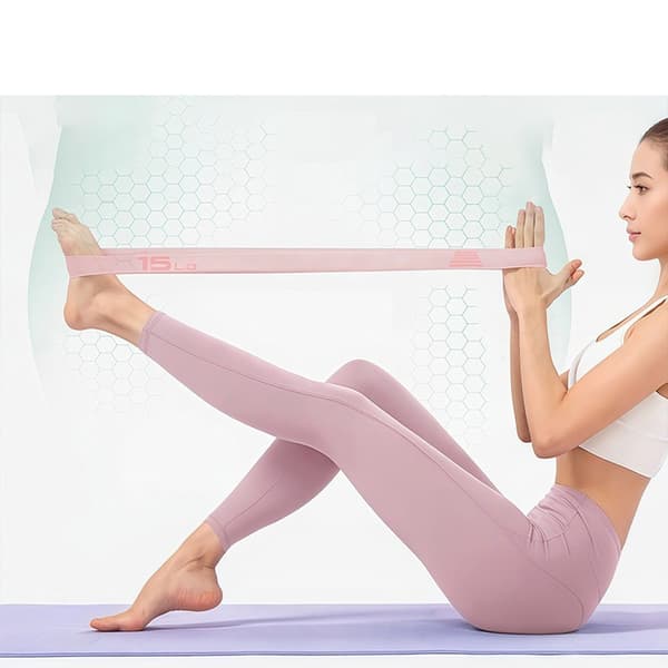 Yogamotståndsbandset, 4-pack halkfri silikon, för hemmaträning, knäböj, gluteusträning