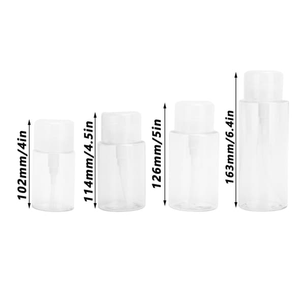 4-delt reisedispenser, tomflaskesett, pumpeflasker for kosmetikk - 500 ml