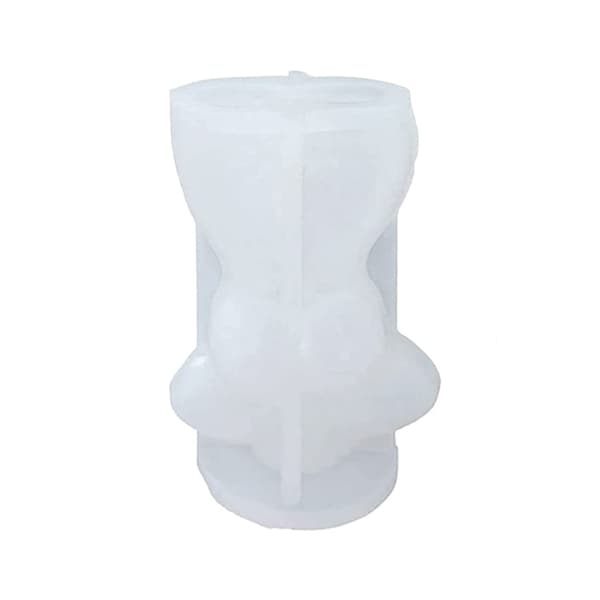 Silikoneform 3D Kvindekrop, 10 cm, Hvid, til Stearinlys Sæbe Gips DIY