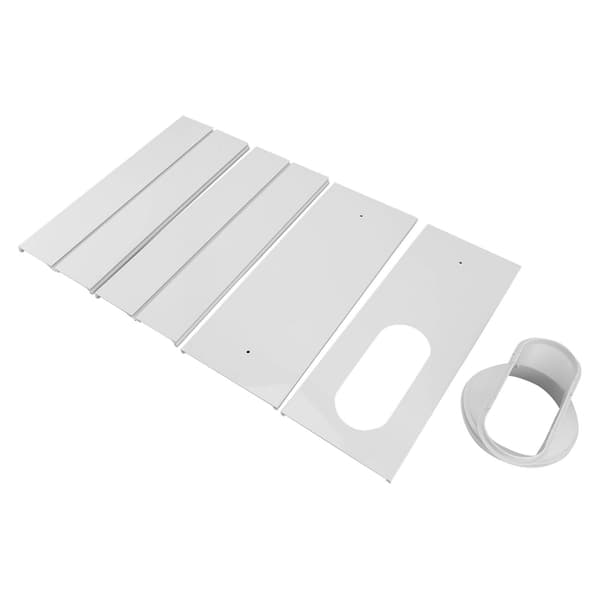 Universal Justerbart Vinduesudluftningssæt til Aircondition, PVC, 4 Plader, Nem Installation, til 140 cm Vindue