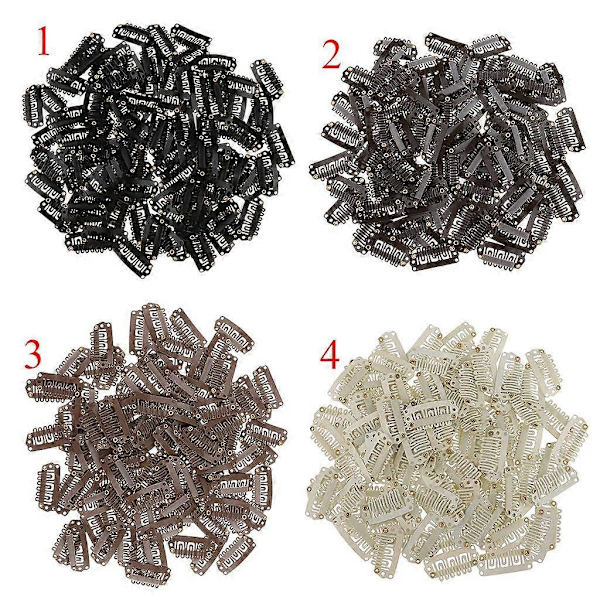 300 stk. Hårdele Hår Extensions Snap Clips til Kvinder U Form 2,8 cm