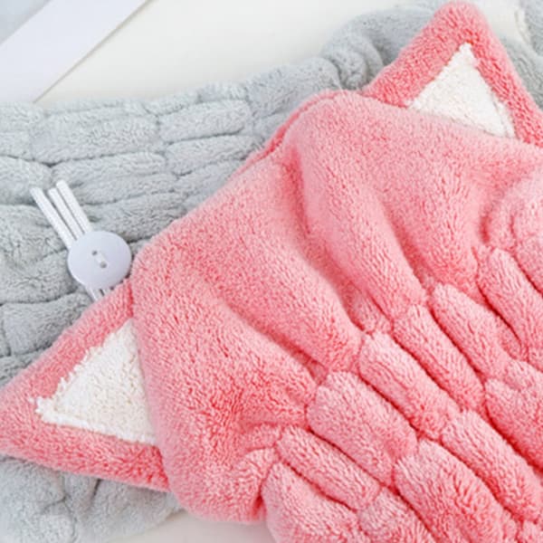 Hurtigtørrende Twist Håndklæde, Pink, Hårtørrende Wrap Hat, Badebassin Wrap