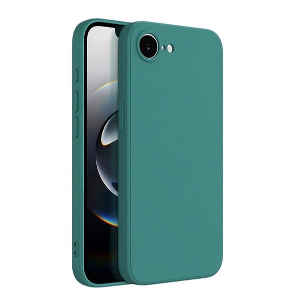 Forstærket magnetisk bilmonteringssæt med flydende silikonecover til iPhone 17e Night green