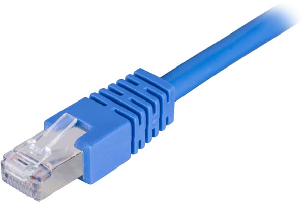 Cat6 F/UTP patchkabel 1m, blå, nettverks Ethernet-kabel