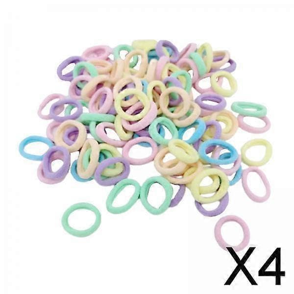 6x100 stk. Hårstrikker for kvinner, elastiske hårstrikker for tykt hår 4 Pcs