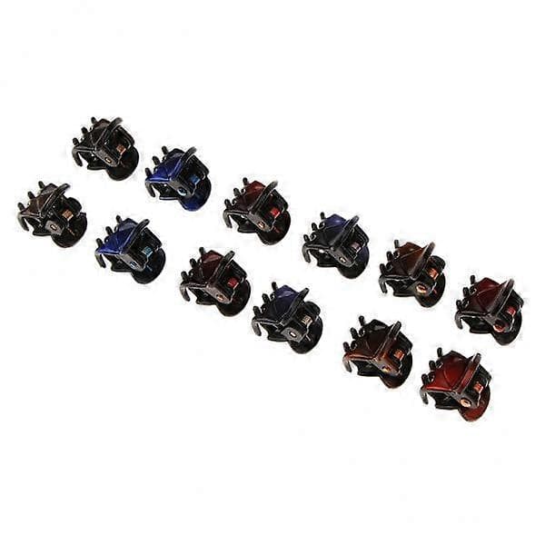 3-6 pakker 12 stk Mini Hårklyper i Plast for Kvinner Hårtilbehør 3 Pcs