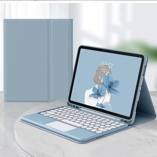 Bluetooth-tangentbordsfodral för Samsung Galaxy Tab S9 Plus/S9 Fe Plus 12.4\"