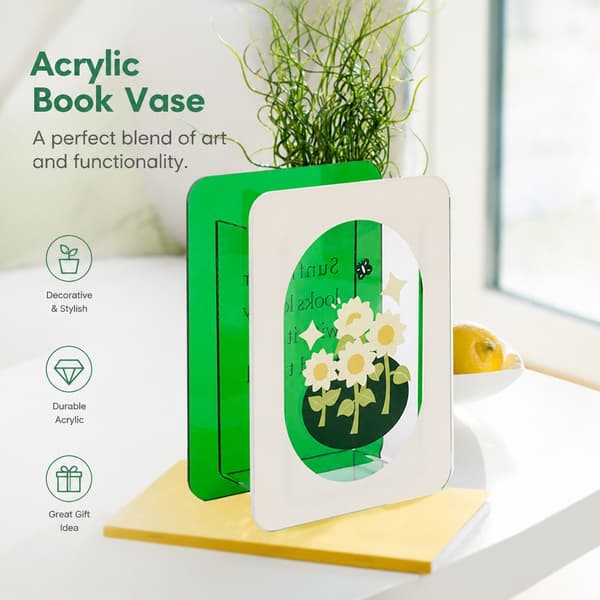 Klar akryl blomstervase, moderne bukettholder, blomsterbeholder til boligindretning