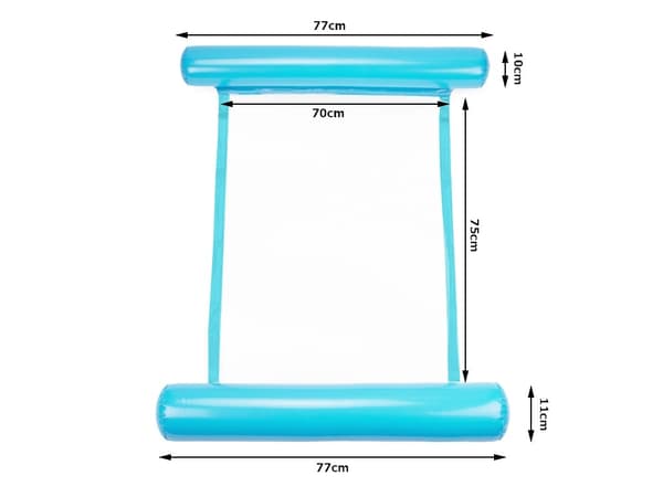 Oppustelig Vandhængekøje Pool Float, PVC Lounger til Voksne, Bærbar Sammenfoldelig