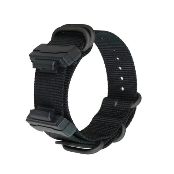 NATO-ranneke Casio G-Shock GA110/DW5600 -kelloon, musta, nailonia, 28cm