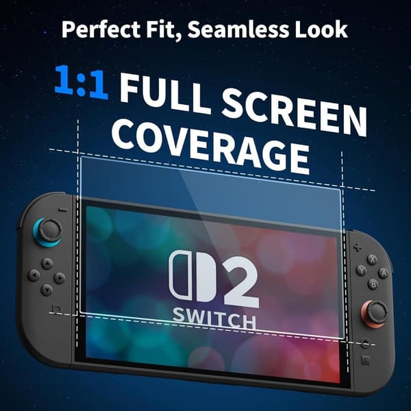 AG Matt Härdat Glas Skärmskydd 3-pack för Switch 2, Antireflex, Reptålig