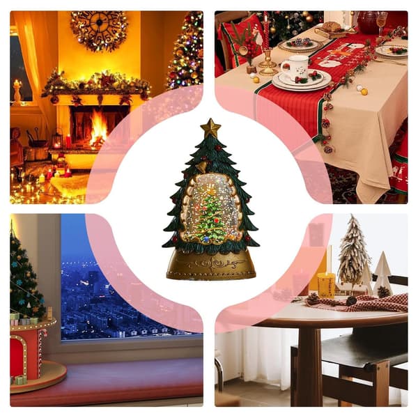 Jule-snekuglelygte, lysende snemandsdekoration, batteridrevet, vinter-julepynt Christmas Tree