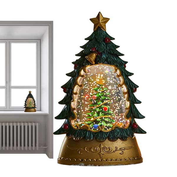 Jule-snekuglelygte, lysende snemandsdekoration, batteridrevet, vinter-julepynt Christmas Tree