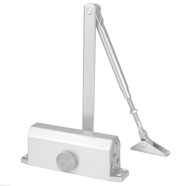 Automatisk hydraulisk dørpumpe, 180° positionering, 65 kg bæreevne, bufferstopper