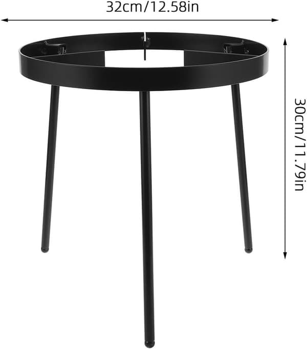 Støbejerns campingstativ 25 cm til bålmadlavning, robust multifunktionel støtte