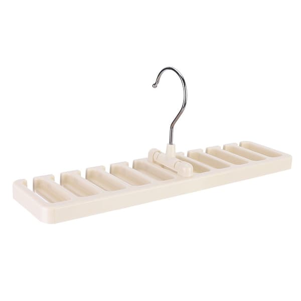 Roterende slipsestativ, bælteholder, skabsorganisator, beige