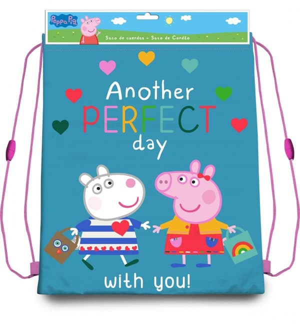 Peppa Gris Gymbag 40 cm, Polyester Duffelbag for Barn