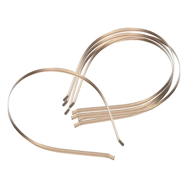 4x5 stk. 5 mm hårband i rustfritt stål Hodeplagg Håndverk Damer Jenter Kvinner Gull