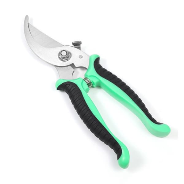 Hagesaks, rustfrie stålblader, ergonomisk sklisikkert håndtak, flerfarget