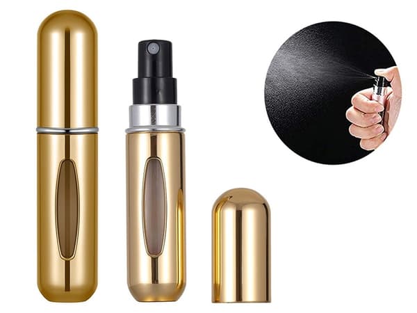 Rejseparfume Atomizer 5ml, Genopfyldelig Aluminiums Sprayflaske, Bærbar Dispenser