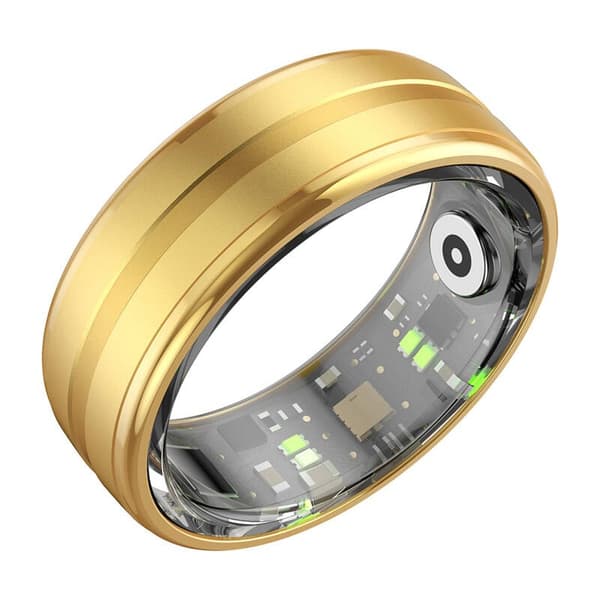Smart Ring R06, Gull, 18mm, Bluetooth 5.0, Helseovervåking, Vanntett