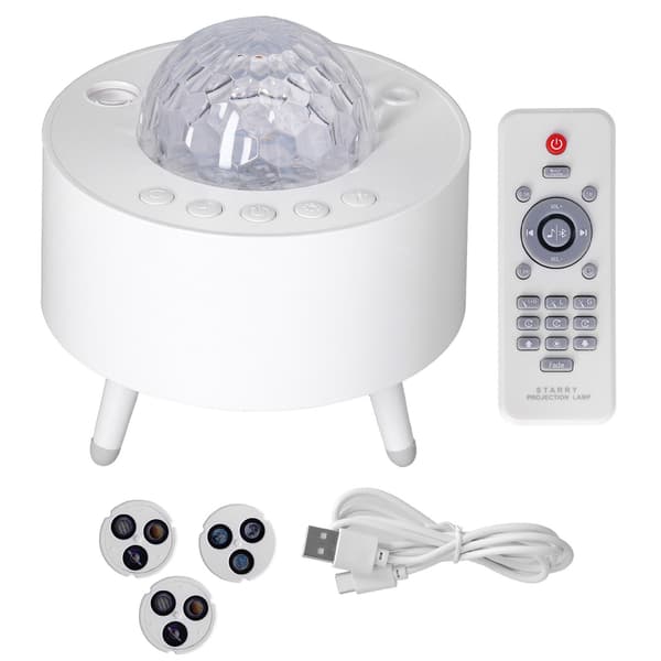 LED Tripod Stjärnprojektor, Bluetooth-musik, USB-driven, Nattlampa för Hem Sovrum