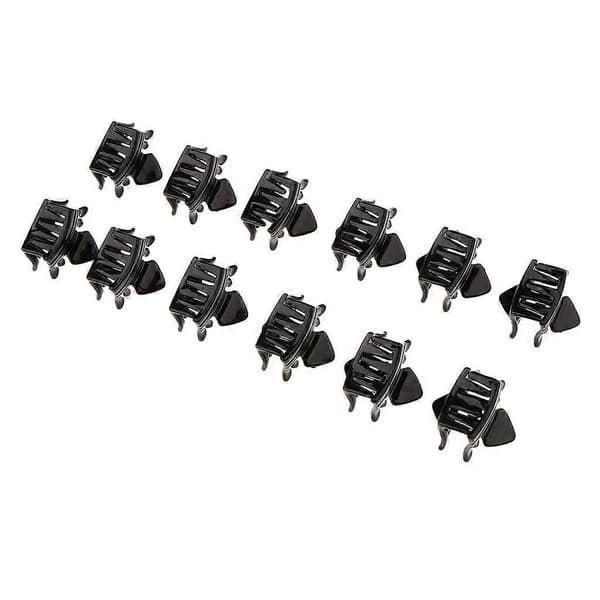 12 kpl Mini Hiusklipsit Muoviset Hiusklipsit Ei- Pienet Hiuspidikkeet Black