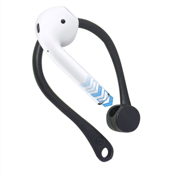Silikone ørekroge til Apple AirPods 1/2/Pro, sikker pasform, anti-tab, sort