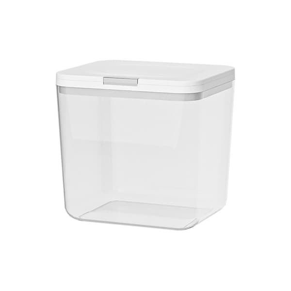 Förvaringslåda för tvättmedel, 2,5L fyrkantig liten, trycköppning, transparent plast, fuktsäker 6L Rectangular Medium