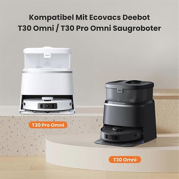 Tilbehørssæt til Ecovacs Deebot T30 Omni / T30 Pro Omni robotstøvsuger udskiftningsdele moppe