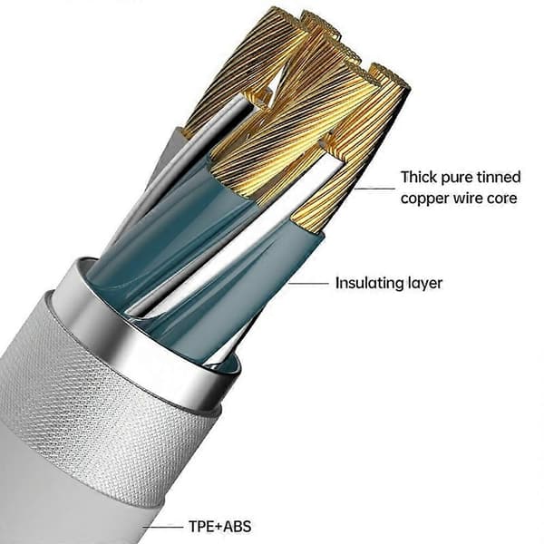 DEVIA EC317 Smart Series 1,5m Type-C til Type-C PD 100W Hurtigopladningskabel TPE Datakabel