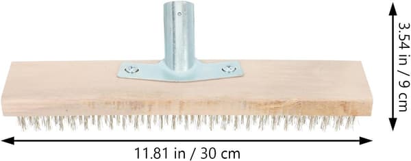Manuell ogräsborste, 30 cm, kopparbelagd ståltråd, hållbart trädgårdsredskap