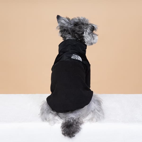 Vinterjakke til hund, tobeint fleece, små og mellomstore hunder, rød, brodert