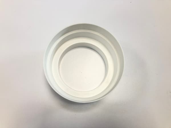 Kanalreduktionsforbindelse, hvid, 120-160 mm justerbar, plast, til ventilationssystemer