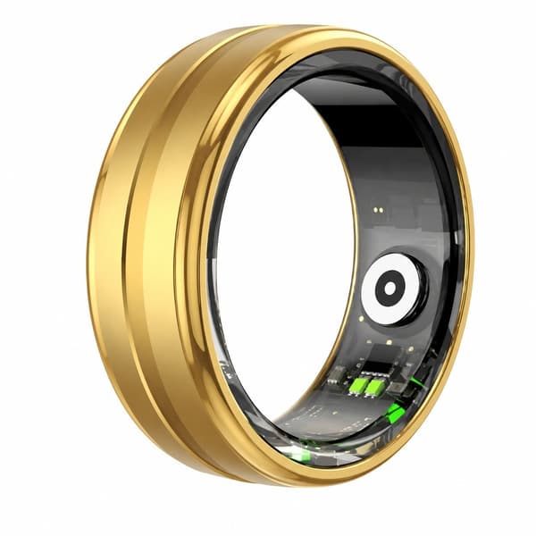 Smart Ring R06, Gull, 18mm, Bluetooth 5.0, Helseovervåking, Vanntett