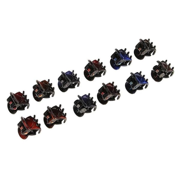 3-6 pakker 12 stk Mini Hårklyper i Plast for Kvinner Hårtilbehør 5 Pcs