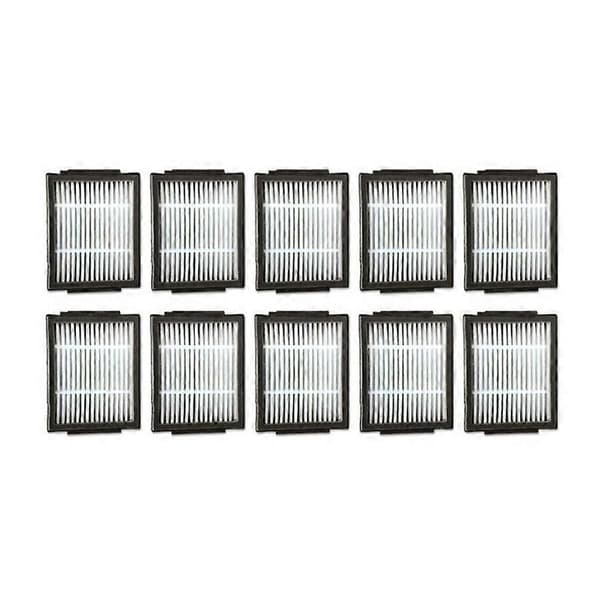 10 stk. Hepa-filter til Irobot Roomba I7 E5 E6 I-serien robotstøvsuger udskiftning black & white