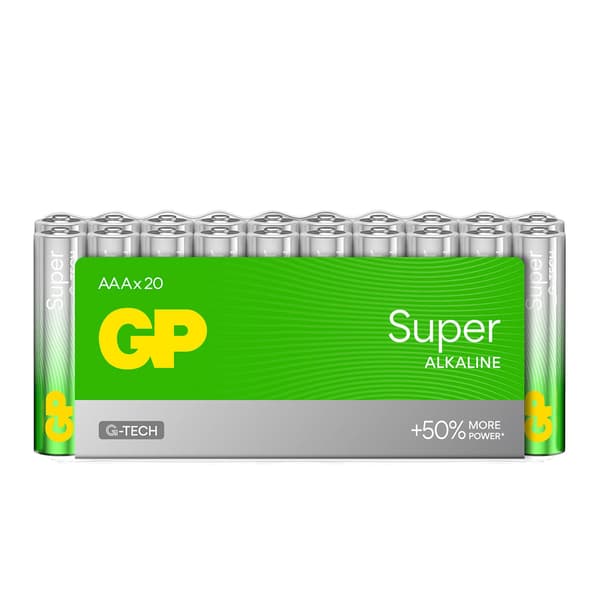 Super Alkaline AAA LR03 Batterier, 20-pak, Langvarig Strøm til Hverdagsenheder