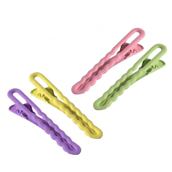 6x4x Snap Hårspænder, Metal Barrettes Søde Ensfarvede Candy Farve Hår Accessories 2 Pcs