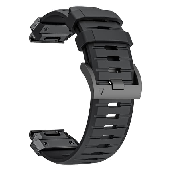 26 mm urrem til Garmin Fenix 3/5/5X/6X/7X, sort, fluoroelastomer, justerbar