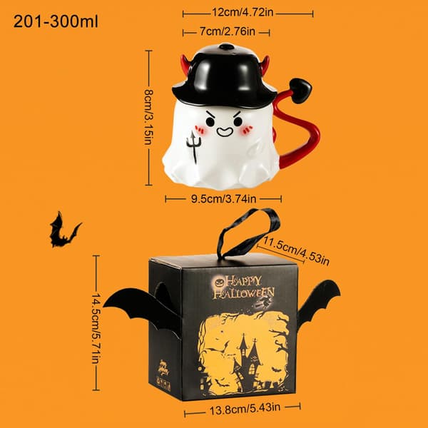 Halloween kaffemugg, keramikmugg, 201-300ml, alternativ A