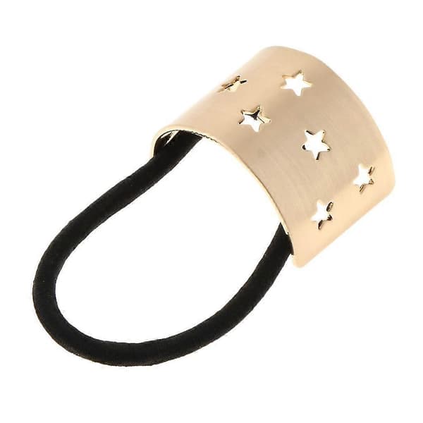 Star Hollow Out Hestehale Ring Hår Wrap Manchet Tilbehør til Kvinder Piger - , as