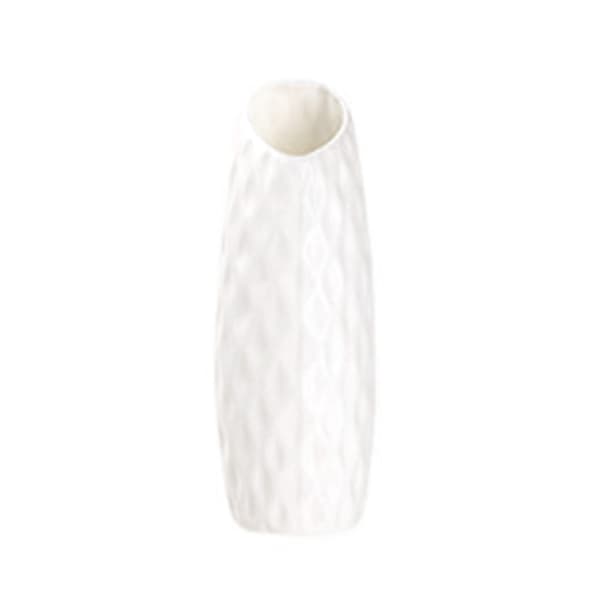 Nordisk C-Type Blomstervase, Hvid, Simuleret Dekoration til Stue Spisestue