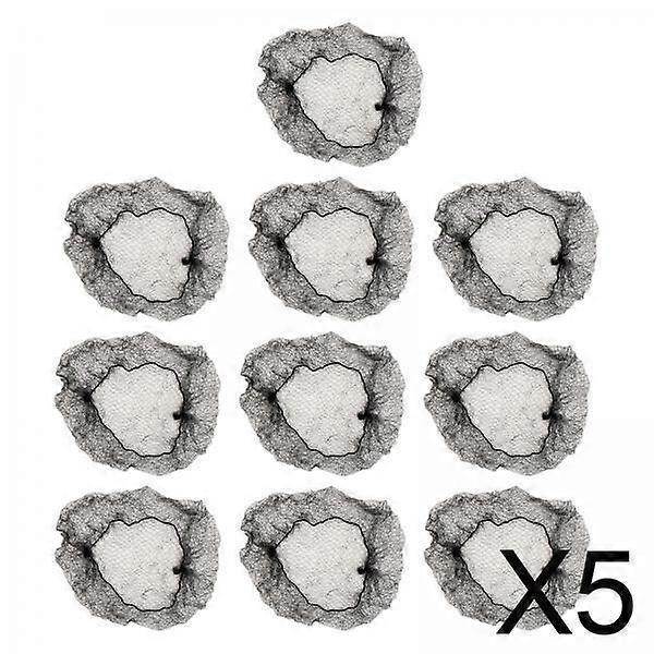 5x 10 Stykker, Usynlige, Hårnet, Usynlige, Mesh Elastisk Kant Hårnet, Mesh Net