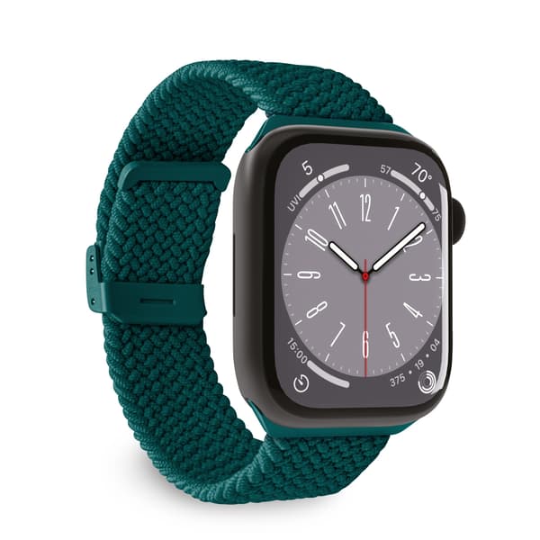 Elastisk nylonarmbånd til Apple Watch 38/40/41mm, Universal, Mørkegrøn