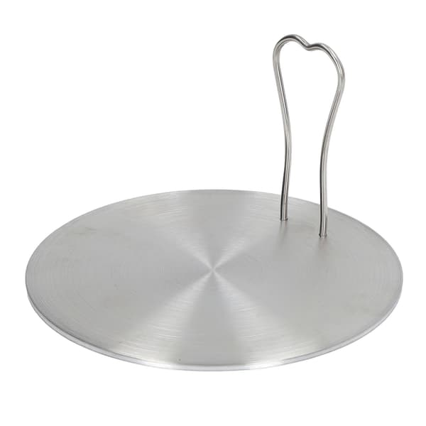 Varmelederplade i rustfrit stål til induktionskomfur, 17,5 cm/6,9 tommer, adapter til elkomfur